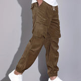 Rossi Roma™ | Pantalon cargo en velours côtelé | Maya Deauville