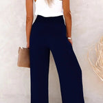 Riana | Pantalon Taille Haute Détendu | Maya Deauville