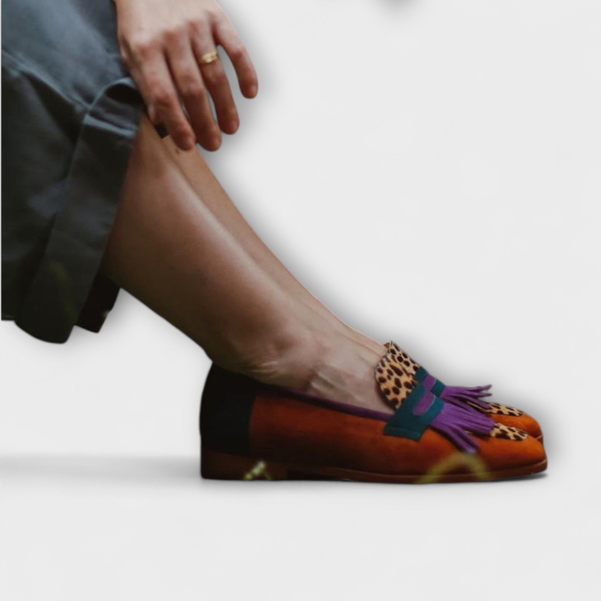 Fallon™ | Mocassin Marron Léopard | Maya Deauville
