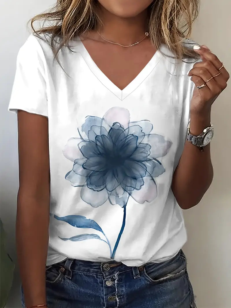 Vera™ | T-chemisier Printanier Fleuri | Maya Deauville