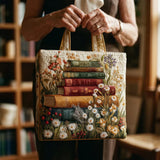 Sac cabas matelassé artisanal – motif floral