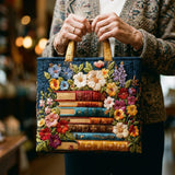 Sac cabas artisanal – livres et imprimé floral