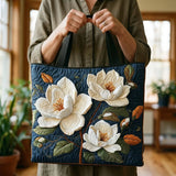 Sac cabas matelassé artisanal – magnolia délicat