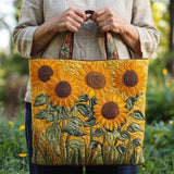 Sac cabas matelassé classique – tournesols