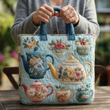 Sac cabas matelassé – motif floral