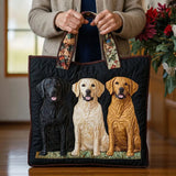 Sac cabas artisanal – trio de labradors