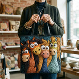 Sac cabas artisanal – poneys malicieux