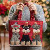 Sac cabas artisanal – trio de schnauzers
