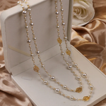 Collier élégant en Perles Dorées | Maya Deauville