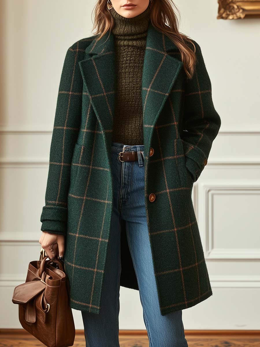Lea™ | Veste rétro à carreaux pour femmes | Maya Deauville