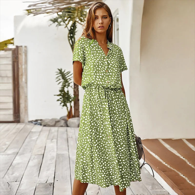 Faelina | Robe d’été imprimée | Maya Deauville