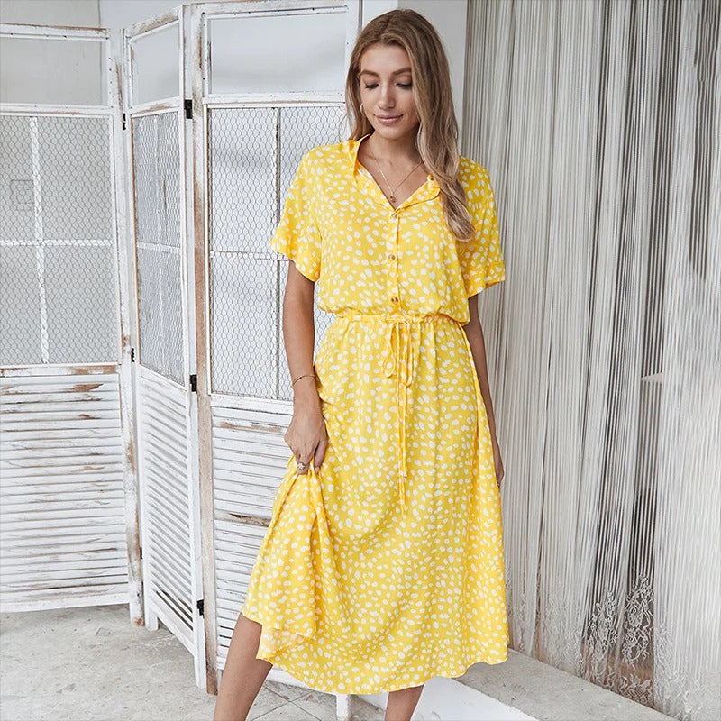 Faelina | Robe d’été imprimée | Maya Deauville