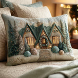 Housse de coussin matelassée – Matin de cristal
