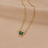 Collier Émeraude Délicat | Maya Deauville