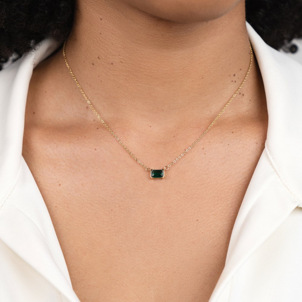 Collier Émeraude Délicat | Maya Deauville