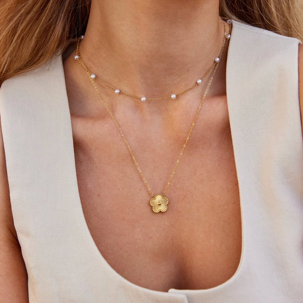 Collier à chaîne avec perles | Maya Deauville