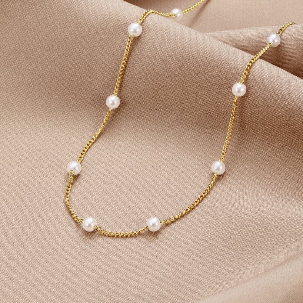 Collier à chaîne avec perles | Maya Deauville