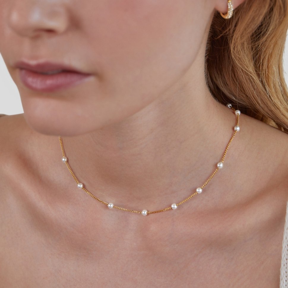 Collier à chaîne avec perles | Maya Deauville