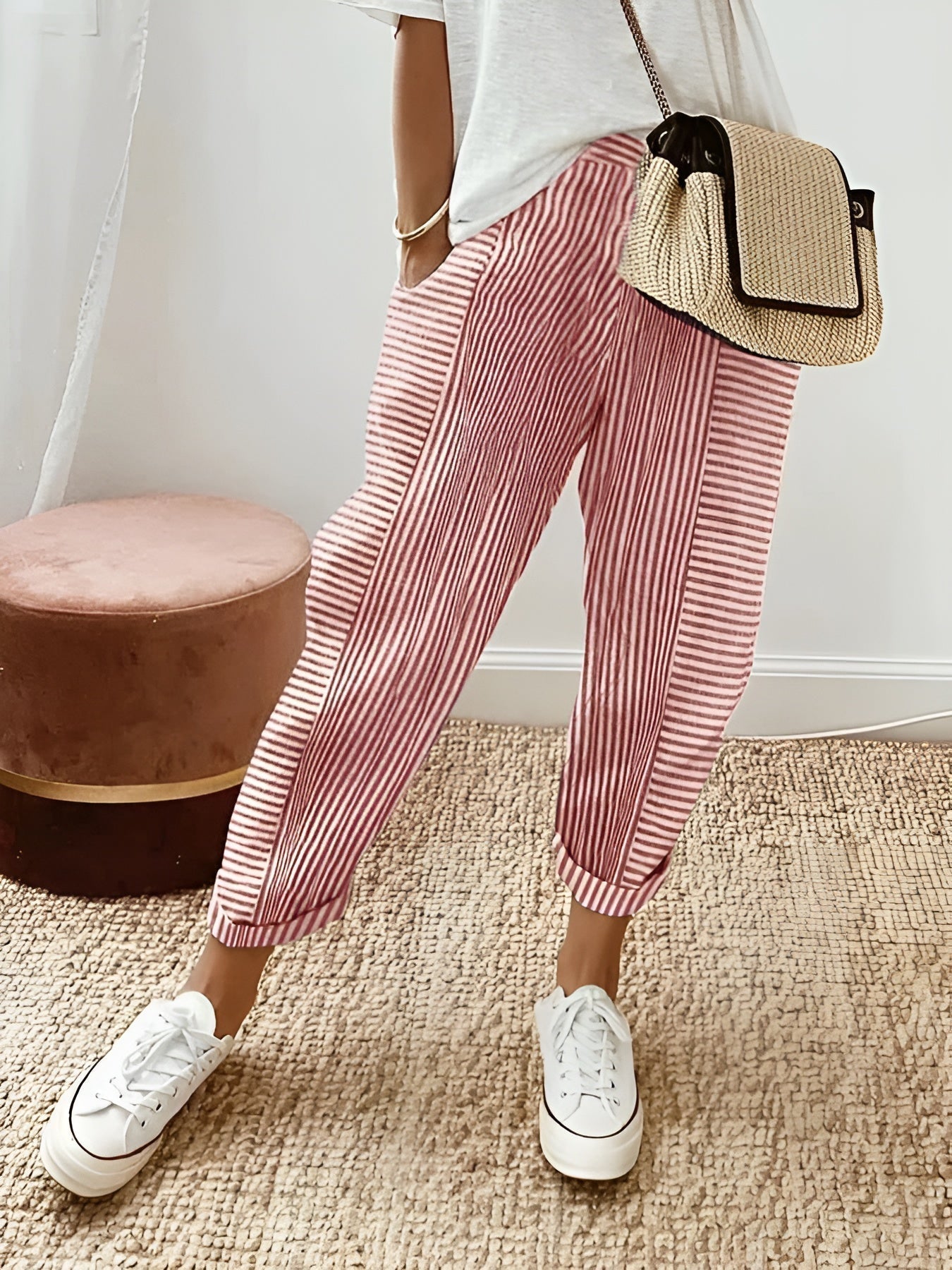 Leura™ | Pantalon Rayé Chic | Maya Deauville