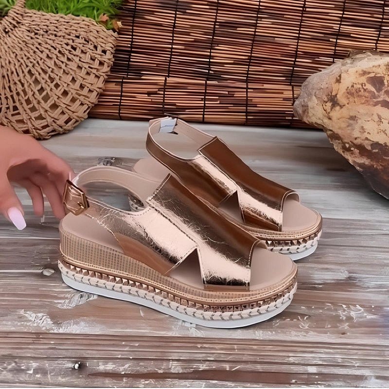 Baylie | Sandales Stylées Métalliques | Maya Deauville