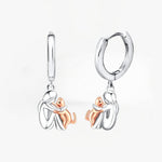 Lily™ – boucles d’oreilles motif chat (fermeture ronde) | Maya Deauville