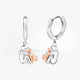 Lily™ – boucles d’oreilles motif chat (fermeture ronde) | Maya Deauville
