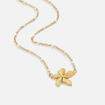 Collier élégant en Or Couleur avec Fleurs | Maya Deauville