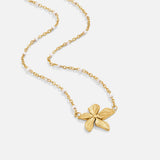 Collier élégant en Or Couleur avec Fleurs | Maya Deauville