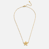 Collier élégant en Or Couleur avec Fleurs | Maya Deauville