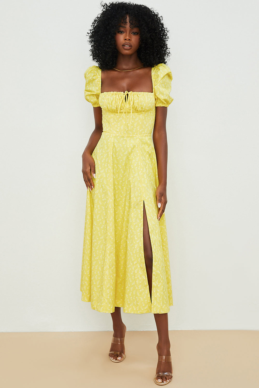 Aviana | Robe à Manches Bouffantes Bloom | Maya Deauville