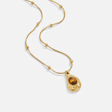 Collier élégant en Or avec Pierre Œil-de-Tigre | Maya Deauville