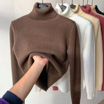 Delphine™ | Pull Luxe Col Roulé Doublé en Fleece | Maya Deauville