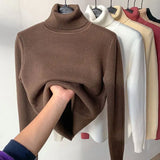 Delphine™ | Pull Luxe Col Roulé Doublé en Fleece | Maya Deauville