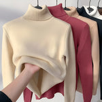 Delphine™ | Pull Luxe Col Roulé Doublé en Fleece | Maya Deauville