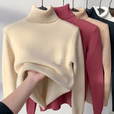 Delphine™ | Pull Luxe Col Roulé Doublé en Fleece | Maya Deauville