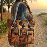 Cabas de plage matelassé – Melanin Queens Glow