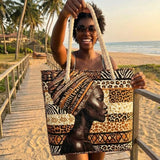 Cabas de plage matelassé – Melanin Queen