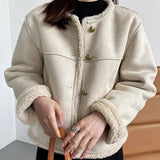 Sophie™ | Veste teddy boutonnée effet daim | Maya Deauville